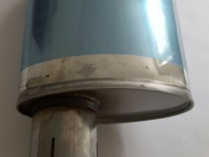 V2A Schalldämpfer oval 76mm Sportauspuff Type1