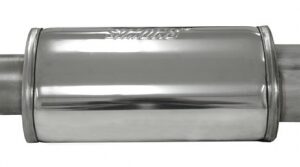 V2A Schalldämpfer oval 1x76mm rein 2x 63mm raus für Sportauspuff Type 6