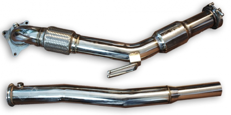 VW Scirocco 2.0TFSI Performance Hosenrohre Edelstahl 76mm Clubsport Elite mit Kat