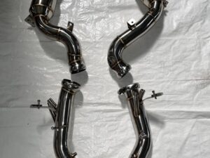 Downpipe Mercedes Benz E63 AMG W213 S213 M177 E63S Edelstahl 76mm with fake Kat
