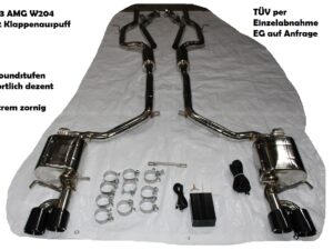 Sportauspuff Klappenauspuff AMG C63 W204 Carbon